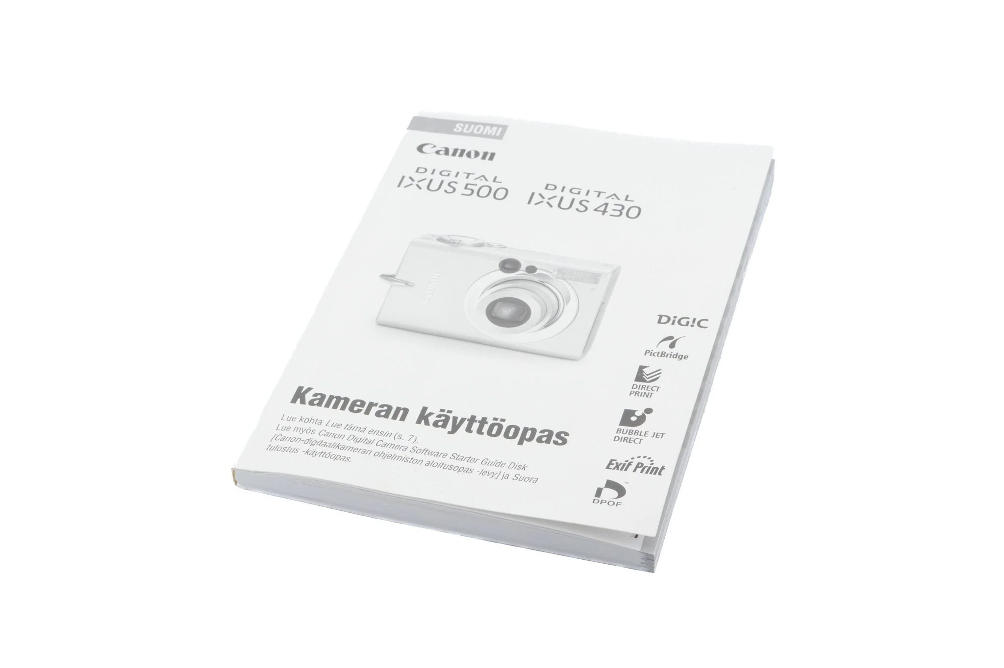 Canon IXUS Digital 500/430 Instructions