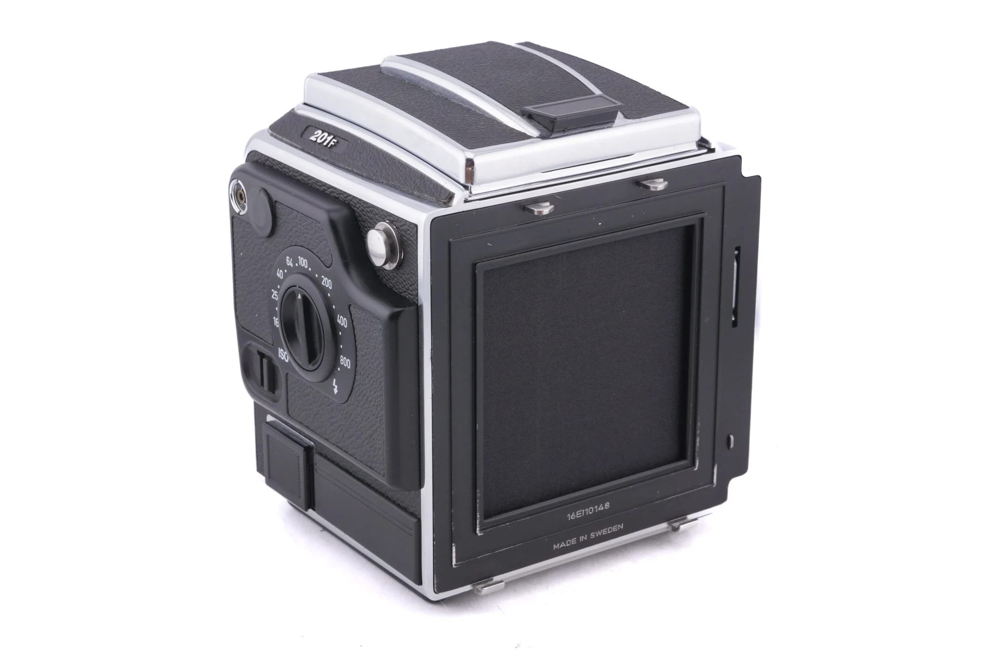 Hasselblad 201F (Silver, 10529) + Waist Level Finder (New / Chrome, 42315) + Acute Matte D Microprism / Split Image Focusing Screen (42215) - Image 4