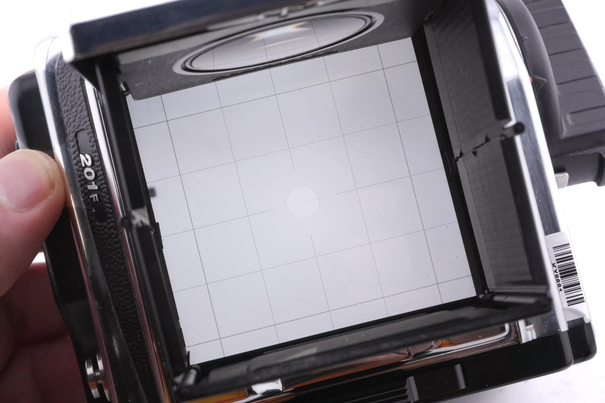 Hasselblad 201F (Silver, 10529) + Waist Level Finder (New / Chrome, 42315) + Acute Matte D Microprism / Split Image Focusing Screen (42215) - Image 7