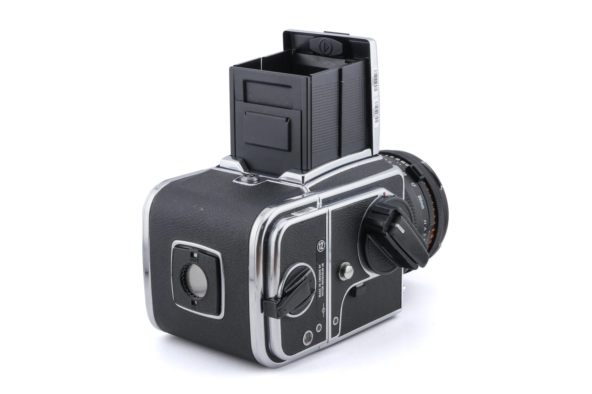 Hasselblad 500C/M (Silver, 10026) + Waist Level Finder (New / Chrome, 42315) + A12N Film Magazine + 80mm f2.8 Planar T* CF (20029) + Standard Focusing Screen (42161) - Image 3