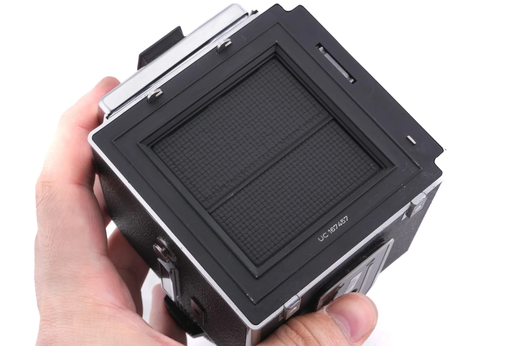 Hasselblad 500C/M (Silver, 10026) + 80mm f2.8 Planar T* CF (20029) + Waist Level Finder (New / Chrome, 42315) + A12N Film Magazine + Standard Focusing Screen (42161) - Image 10