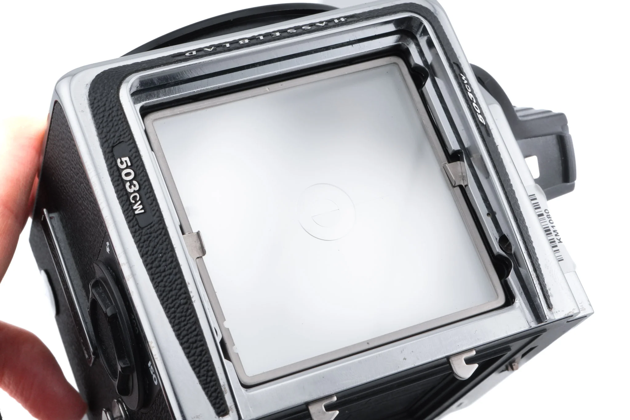 Hasselblad 503CW (Silver, 10243) + Waist Level Finder (New / Chrome, 42315) + Acute Matte D Microprism / Split Image Focusing Screen (42215) - Image 10