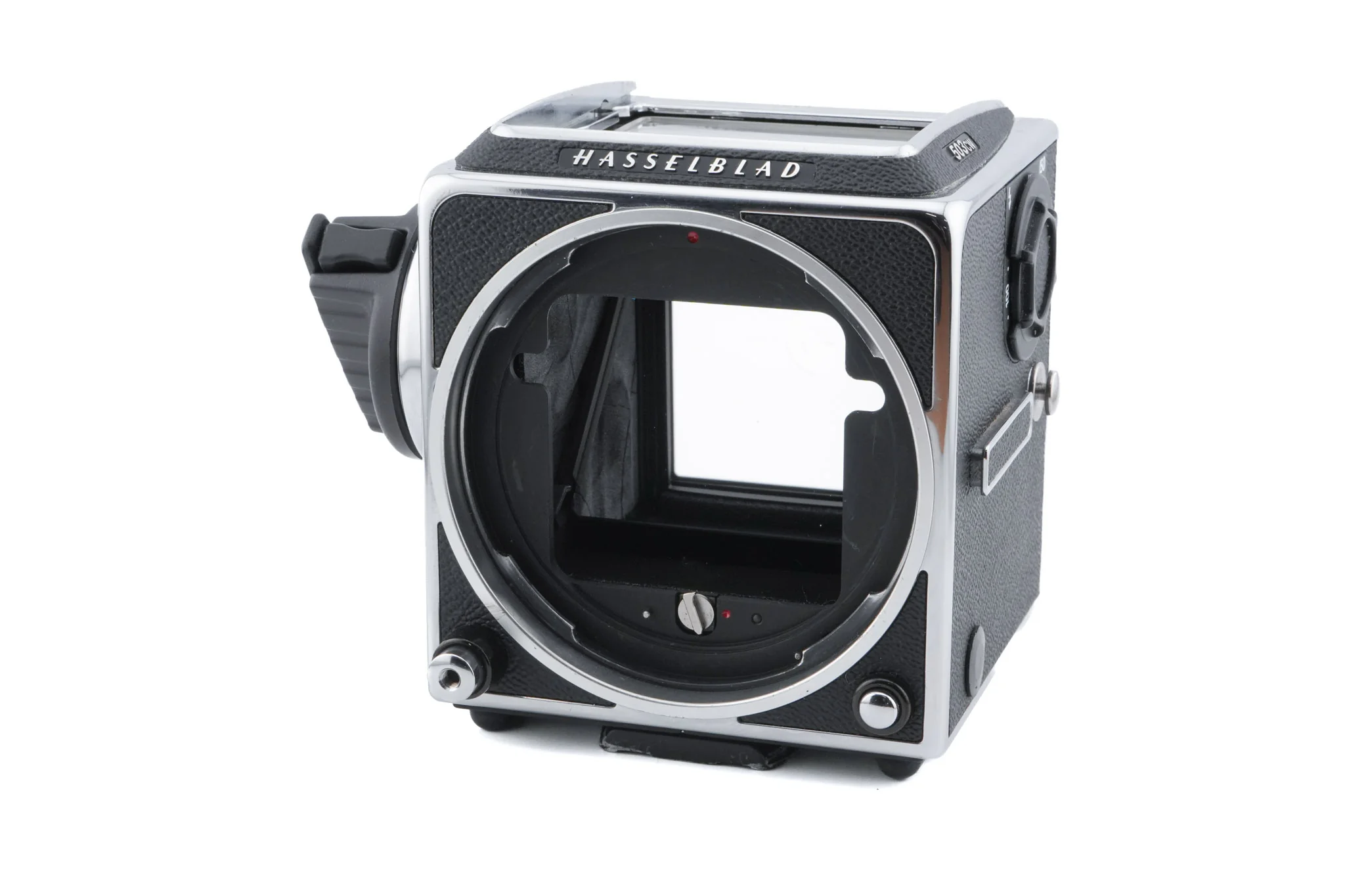 Hasselblad 503CW (Silver, 10243) + Waist Level Finder (New / Chrome, 42315) + Acute Matte D Microprism / Split Image Focusing Screen (42215) - Image 8