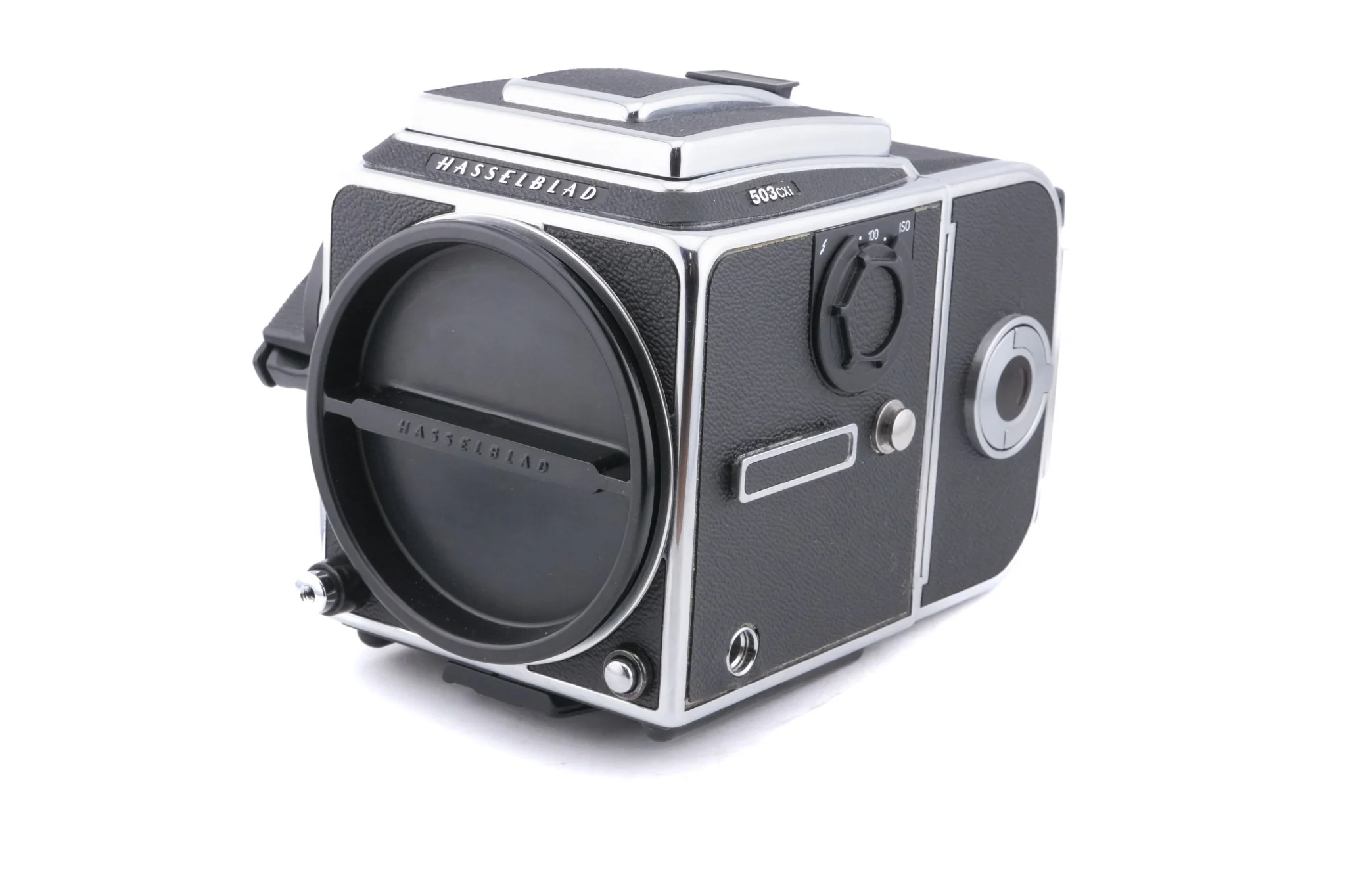 Hasselblad 503CXi (Silver, 10026) + A12N Film Magazine + Waist Level Finder (New / Chrome, 42315) + Acute Matte Focusing Screen (42165)