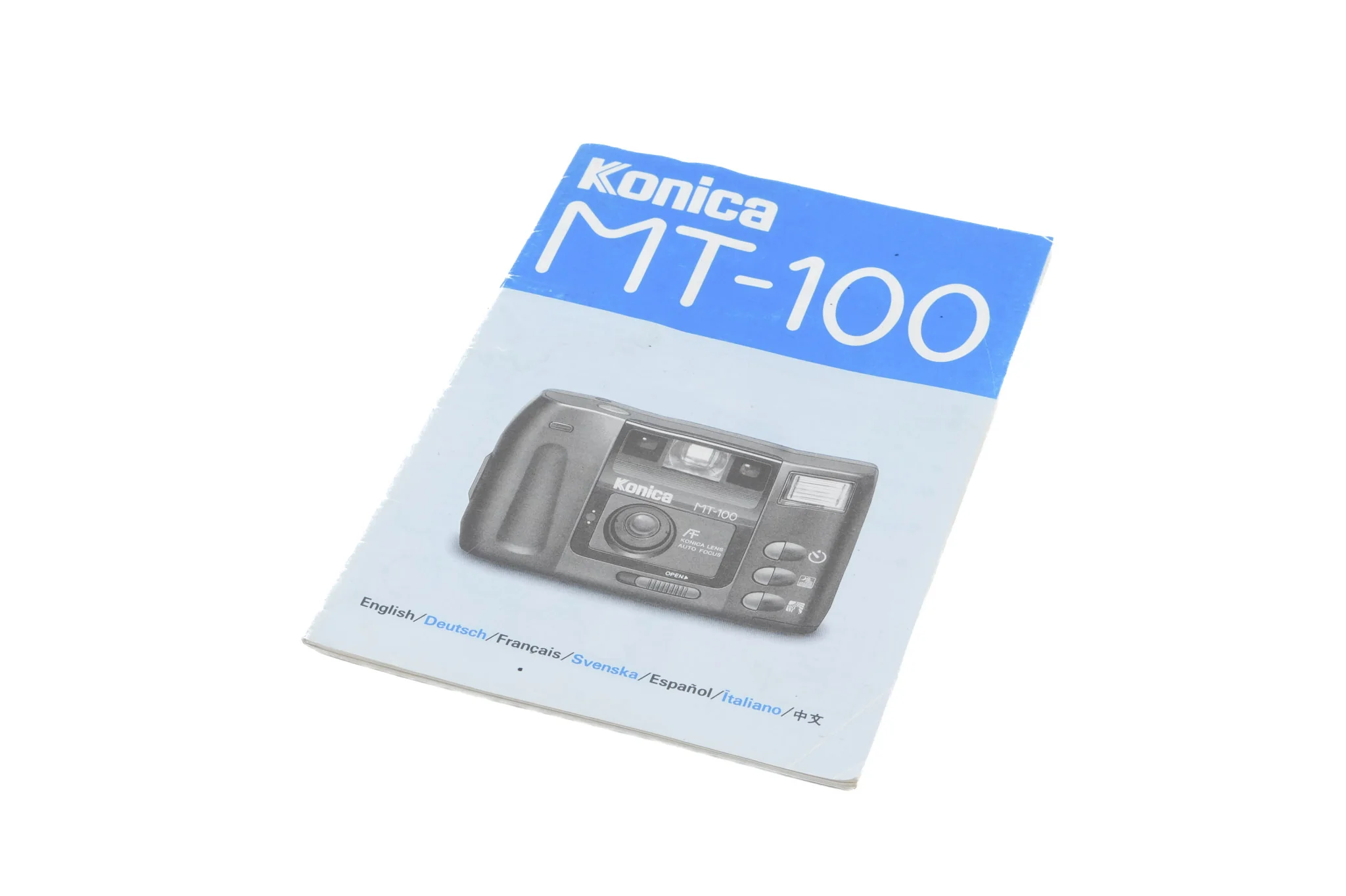 Konica MT-100 Instructions