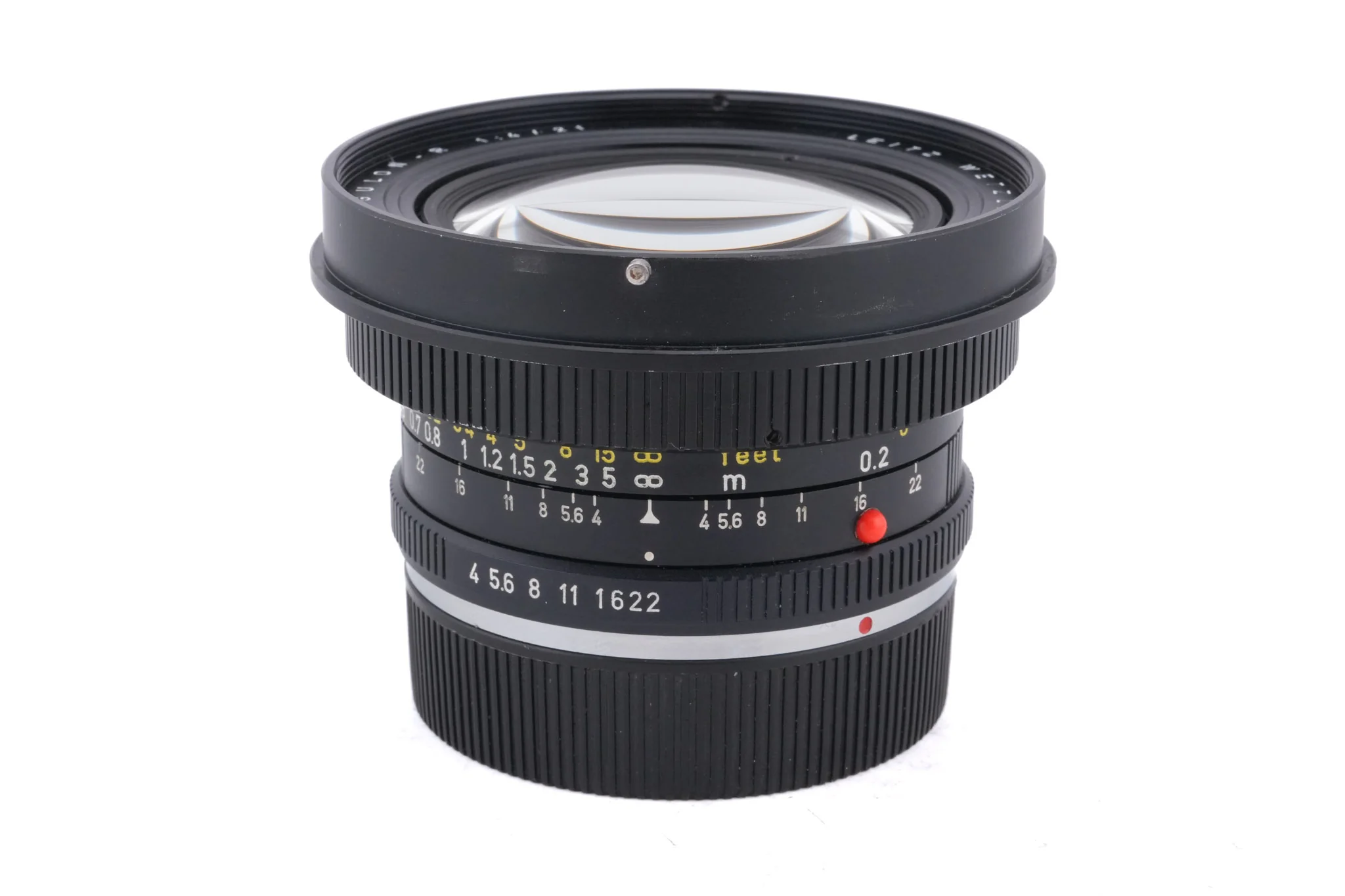 Leica 21mm f4 Super-Angulon-R (3-Cam) (11813) + Lens Hood (21mm f4) (12506)