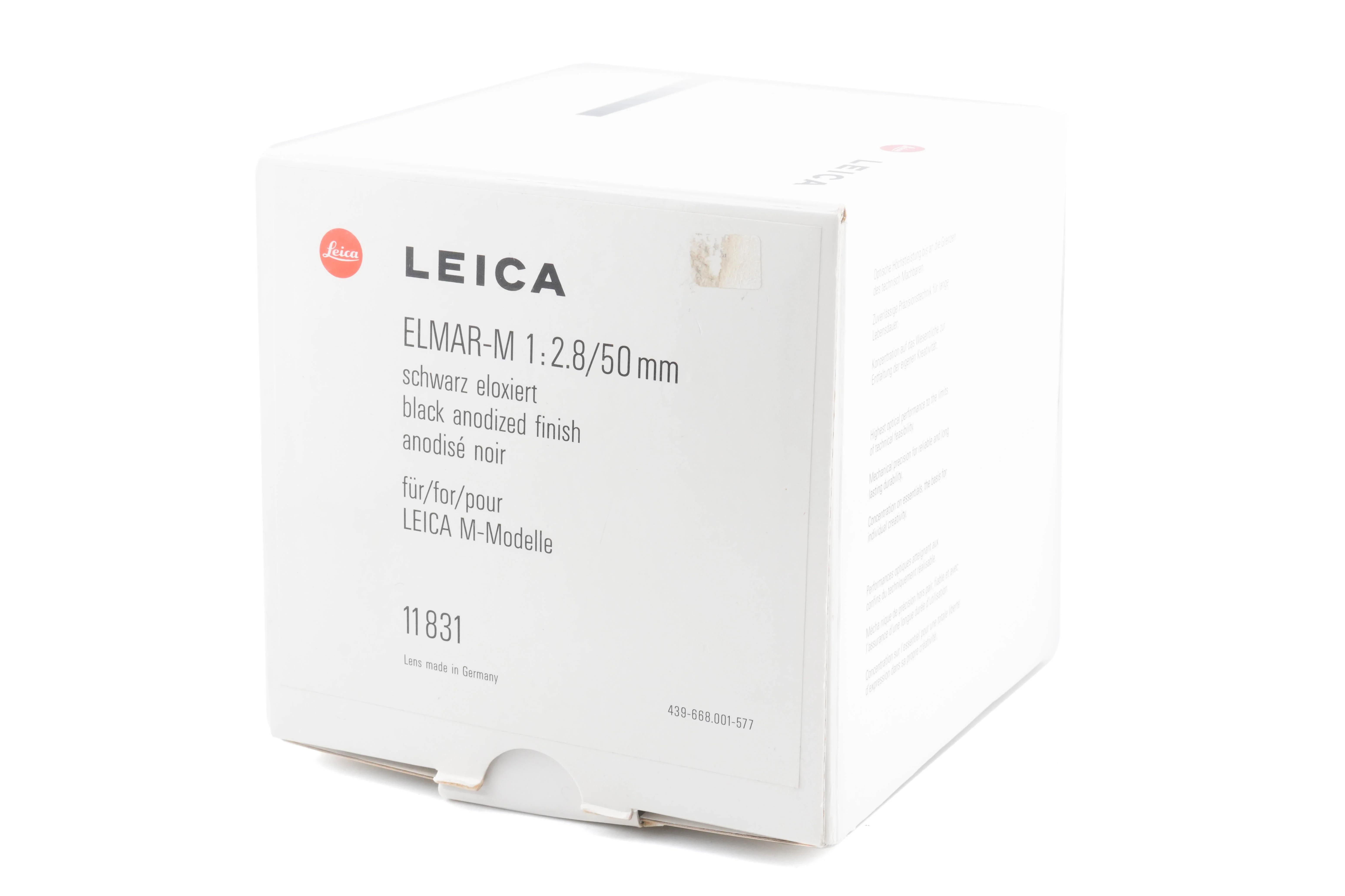 Leica 50mm f2.8 Elmar-M (Black, 11831) + Lens Hood (50mm f2.8 Elmar-M, Black) (12550) - Image 8