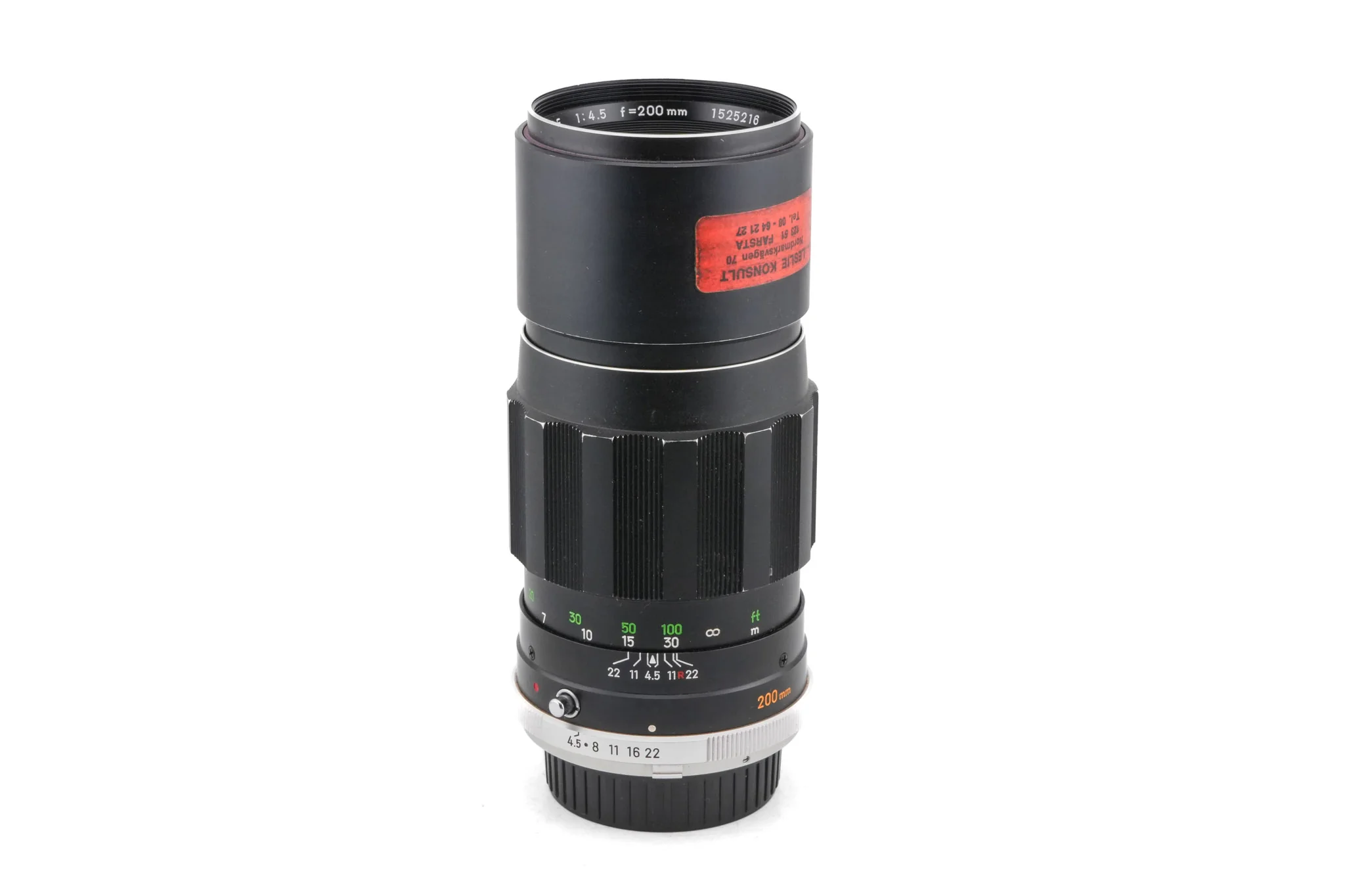 Minolta 200mm f4.5 MC Tele Rokkor-PE